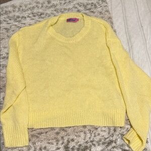 Edikted Light Yellow Crew Neck Sweater